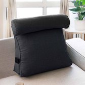 Grote Enkele Driehoek Rugleuning Kussen Ligstoel Lezen Kussen Vloer Zetel Sofa Nachtkastje Terug Hoofd Taille Ondersteuning Zwangere Vrouwen Deep Gray