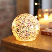 Kleine LED Rainbow Glitter Light Globe