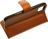 Made-NL vijf pasjes (Samsung Galaxy S20FE) book case Bruin robuuste reptielen print leer Schijfmagneet