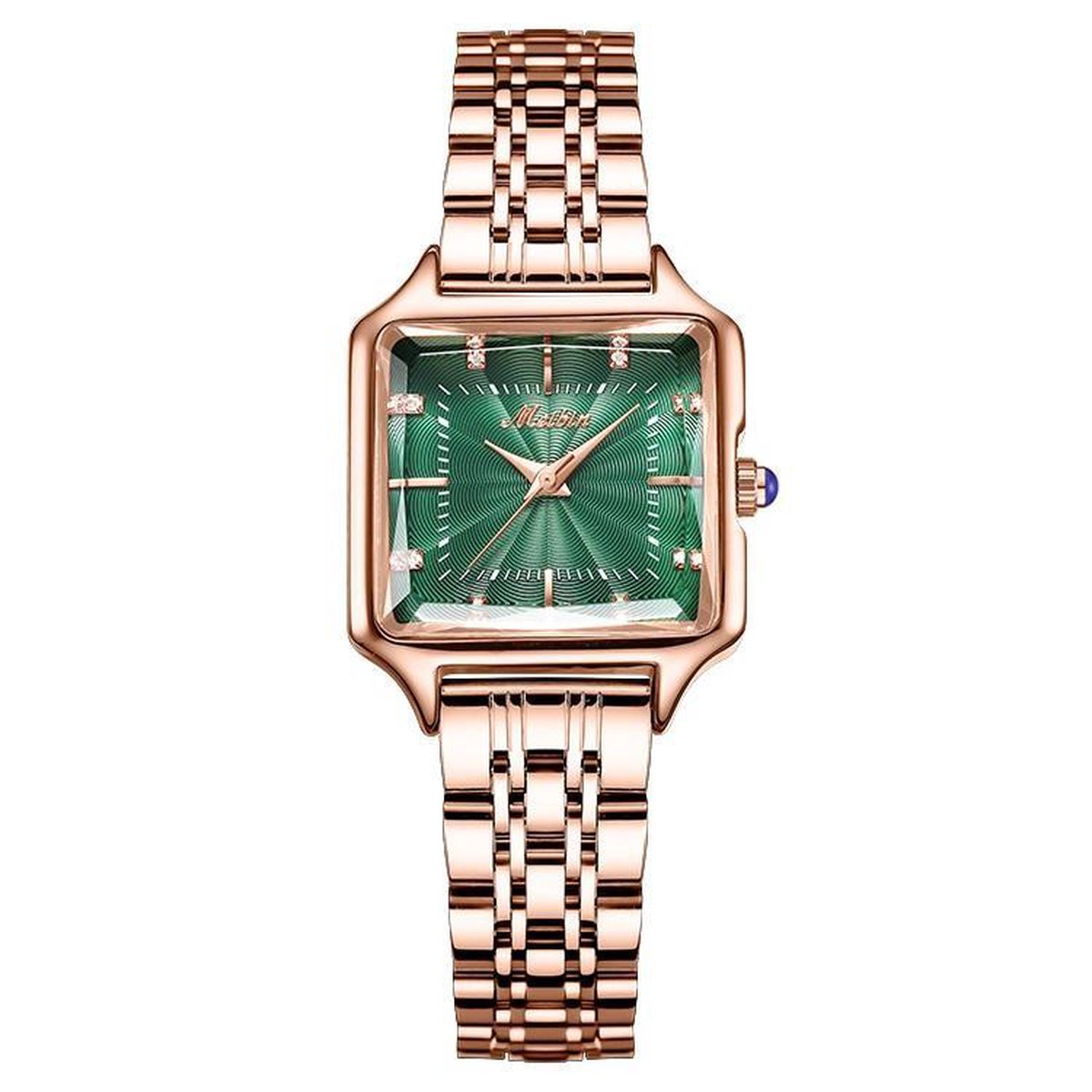 Longbo - Meibin - Dames Horloge - Rosé/Groen - 27mm