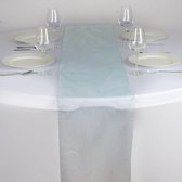3 Organza tafellopers silver - tafel decoratie - tafelloper - organza - zilver - trouwen - babyshower