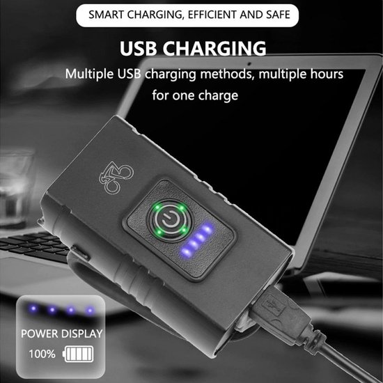 Fietslamp - Fiets Licht - Fietsverlichting USB Oplaadbaar - Fietsverlichting Led — afbeelding 3