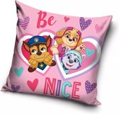 Paw Patrol kussen roze 40x40 cm