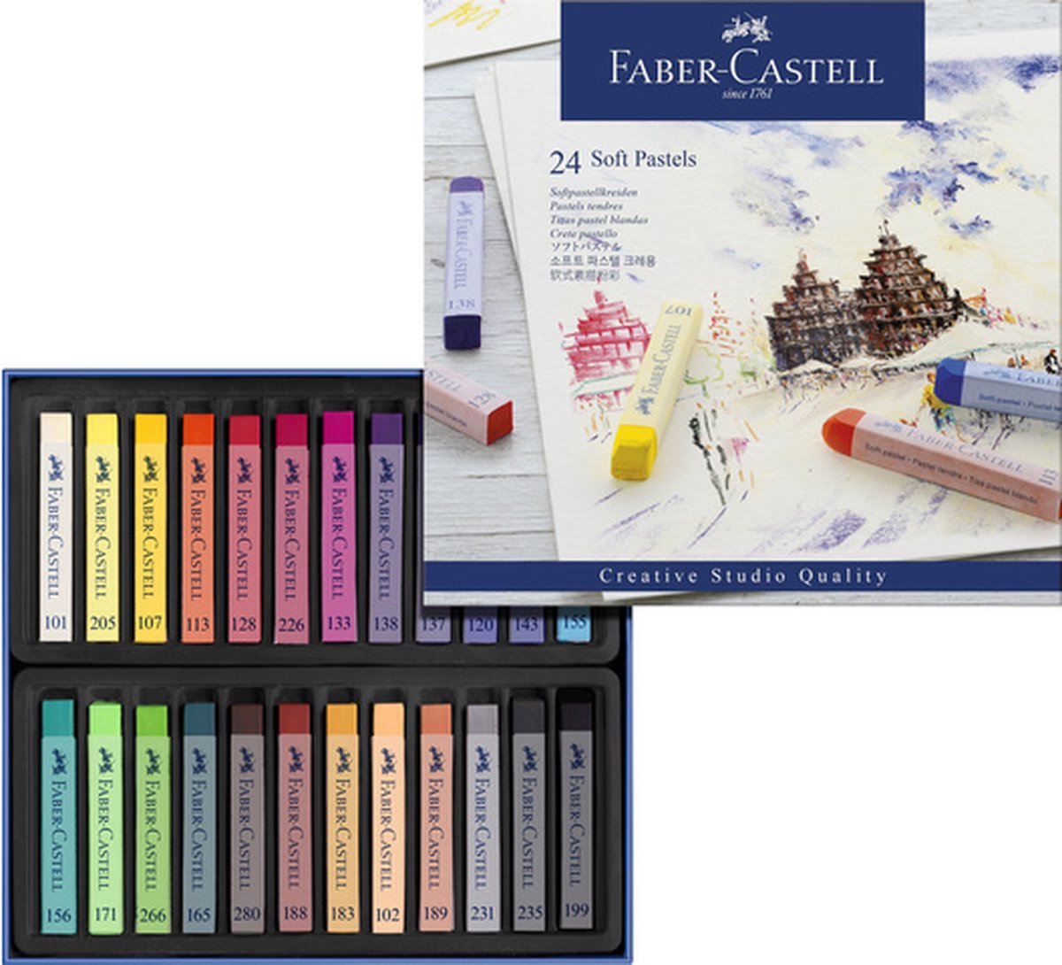 Faber-Castell pastelkrijt - Creative Studio - softpastel - 24 stuks - assorti kleuren - FC-128324 — cadeau in Hobby - foto 6