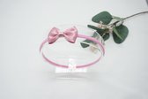 Haarband Nylon met baby strik - Kleur Pale Pink - Oud Roze - Haarstrik - Bows and Flowers