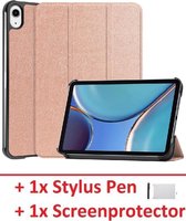 Smart Cover Book Case Hoesje Geschikt Voor Apple iPad Mini 6 (2021) 8.3 Inch Tablet - Auto Sleep/Wake & Standaard Functie - Bookcase Trifold Multi-Stand Flip Sleeve Met Screenprotector - Besc