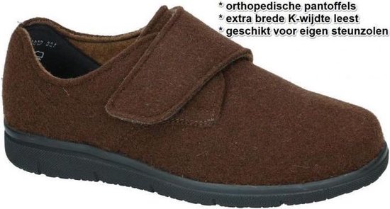 Solidus -Heren -  bruin donker - pantoffels & slippers