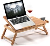 Bamboe bedtafel - laptoptafel - dienblad - laptop standaard - laptop tafel - laptop verhoger