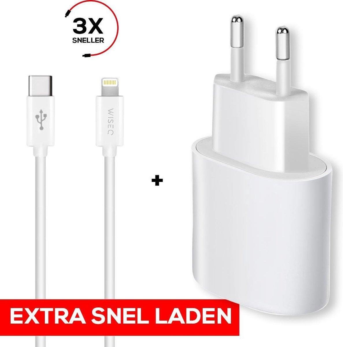 iPhone Lader 20W Snellader Inclusief 1 METER Lightning kabel Wit