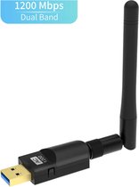 WIFI adapter USB - Antenne - 1200Mbps - 2.4Ghz & 5Ghz - Windows/Mac/Linux