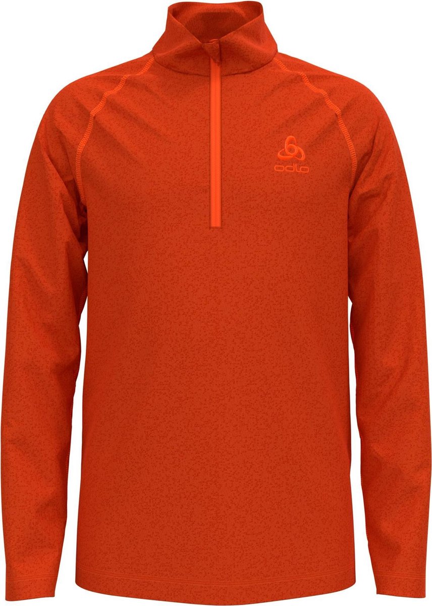 ODLO Midlayer 1/2 zip RIGI KIDS Meisjes/Jongens Outdoortrui Pureed Pumpkin Rood
