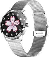 Belesy® Q8LZ 2022 - Smartwatch Dames – Smartwatch Heren - Horloge - 1.09 inch - Kleurenscherm - Stappenteller - Bloeddruk - Hartslag - 75+ Wijzerplaten – Sporten - Staal – Zilver