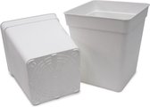 JBQ Kweekpot Vierkant Wit 11 Liter - 23 x 23 x 27,5 cm - (30 stuks) - Bloempot Vierkant - Kweekpotten - Plantenpotten voor binnen