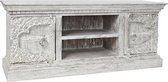 Tv-meubel DKD Home Decor Wit Metaal Mangohout (160 x 40 x 65 cm)