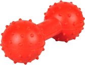 Flamingo Rubber Dumbbell With Bell 12Cm - Rood