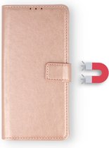 Xiaomi Redmi Note 10S Hoesje Roségoud - Portemonnee Book Case - Kaarthouder & Magneetlipje