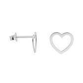 Open Hart Studs | Oorstekers hartje | Dames oorbellen | Oorbellen 925 zilver