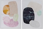 Schilderij DKD Home Decor Deformed Circles (50 x 1.8 x 70 cm)