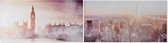 Schilderij DKD Home Decor Skyscrapers (120 x 1.8 x 60 cm)