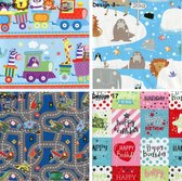 Assortiment 8 inpakpapier cadeaupapier voor kinderen - 4 rollen