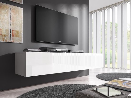 Meubella - TV-Meubel Flame - Wit - 160 cm