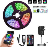 WINNES Led Light strip 5 Meter - Compleet set -olorful RGB Verlichting - Incl App bediening - 24-Key WiFi Smart Controller - Licht strip