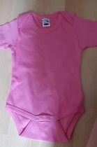 Logostar-romper-korte mouw- Roze-maat 92