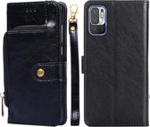 Ritstas PU + TPU Horizontale Flip Lederen Case met Houder & Kaartsleuf & Portemonnee & Lanyard Voor Xiaomi Redmi Note 10 5G (Zwart)