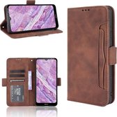 Voor Nokia C10/C20 Huid Voelen Kalf Patroon Horizontale Flip Lederen Case met Houder & Kaartsleuven & Fotolijst (Bruin)