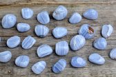 Chalcedoon (Blue lace Agaat) edelsteen - handsteen - trommelsteen