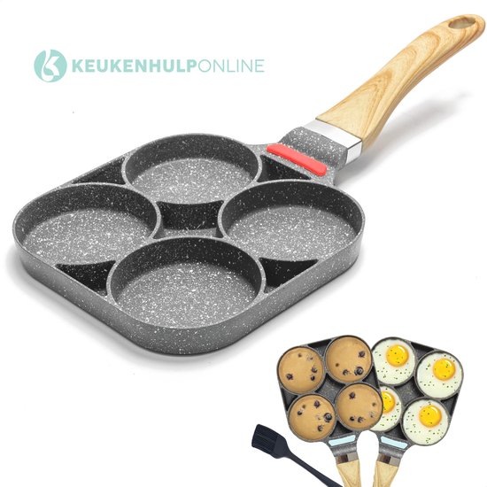 Keukenhulponline Pannenkoekenpan Inductie - Pancake Pan - Omeletpan - Omeletmaker - Eierpan - Inclusief Receptenboekje