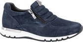 Medicus Dames Donkerblauw suède sneaker rits - Maat 40