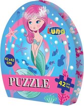 Luna Puzzel Zeemeermin Junior 42 X 42 Cm 42 Stukjes