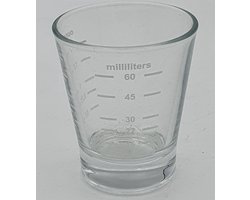BaristaPro Espresso Shotglas met Belijning Wit