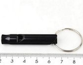 Allesvoordeliger aluminium fluitje - zwart - lichtgewicht noodfluit - sleutelhanger - 2 stuks
