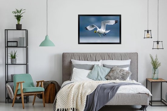 Cadre photo avec affiche - Mouette - Pissenlit - Vogel - 90x60 cm - Cadre pour affiche