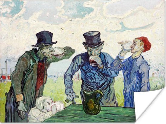 Affiche Les buveurs - Vincent van Gogh - 80x60 cm