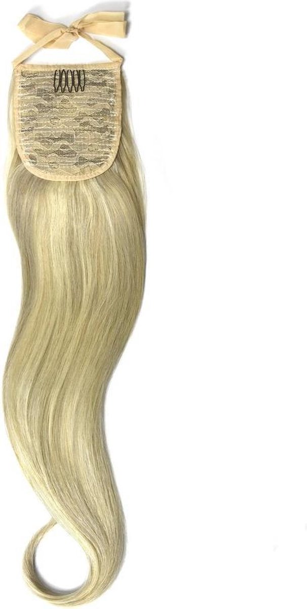 Remy Human Hair Extensions Ponytail straight blond 60/SS