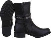 Biker boots zwart met riempjes maat 37
