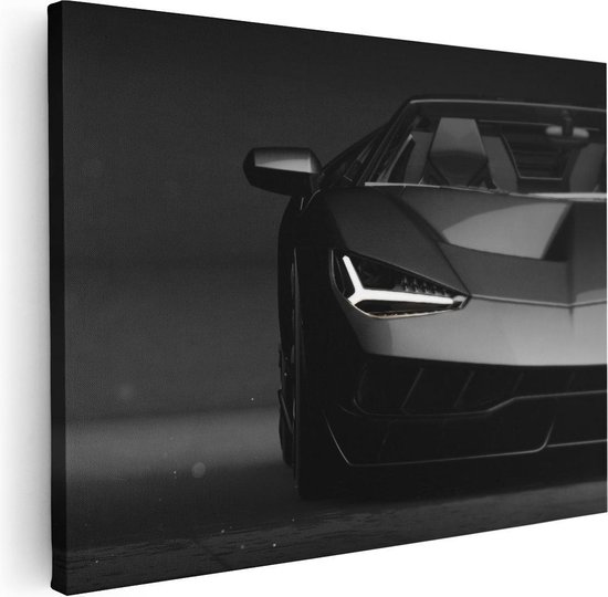 Artaza Canvas Schilderij Sportauto - 40x30 cm - Klein - Muurdecoratie Auto - Wanddecoratie Mancave - Schilderijen Op Canvas Modern