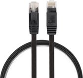 By Qubix internetkabel - 0.5 meter - cat 6 - Ultra dunne Flat - Ethernet kabel - netwerkkabel (1000Mbps) - Zwart - UTP kabel - RJ45 - UTP kabel