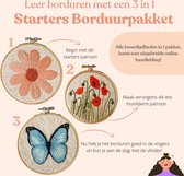 3 in 1 Starters Borduurpakket - 3 borduurpatronen - Compleet borduurpakket - Inclusief handleiding