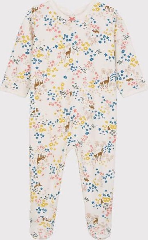 Petit Bateau pyjama molton bloemetje – 6m