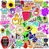 Aesthetic stickers - vsco girl - 50 stickers - diverse kleuren - voor laptop, agenda, telefoon, etc