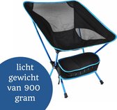Campingstoel Opvouwbaar - Lichtgewicht - voor Kinderen/Volwassenen - Campingstoelen/Campingstoeltje - Zwart/Blauw 900GR