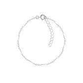 Joy|S - Zilveren armband - schakel armband voor kinderen - 15 cm + 3 cm extension