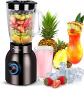 TurboTronic - TT-BG8 - Blender Elektronisch - met glazen blenderkan & fruitfilter - 1.5 Liter - 1500W - Zwart