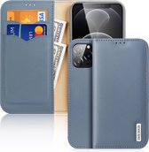 iPhone 13 Pro Leren Hoesje met Portemonnee - Zakelijk Blauw - Dux Ducis (Hivo Serie)