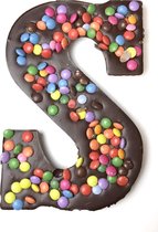 Joe & Mien Ambachtelijke Chocolade letter 'S' - Confetti - Puur - 1 x 200 gram