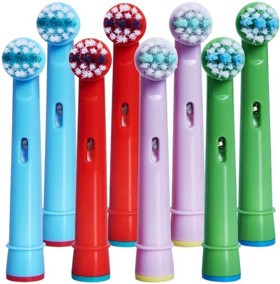 EB-10A Opzetborstels Voor Kids - 8 stuks - Vardaan Opzetstukjes Voor Elektrische Tandenborstels - Opzetborstel Oral B Junior - Vervangende Opzetborstels Voor Kinderen - Zacht - Mondhygiëne - 8x